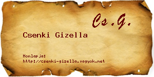 Csenki Gizella névjegykártya